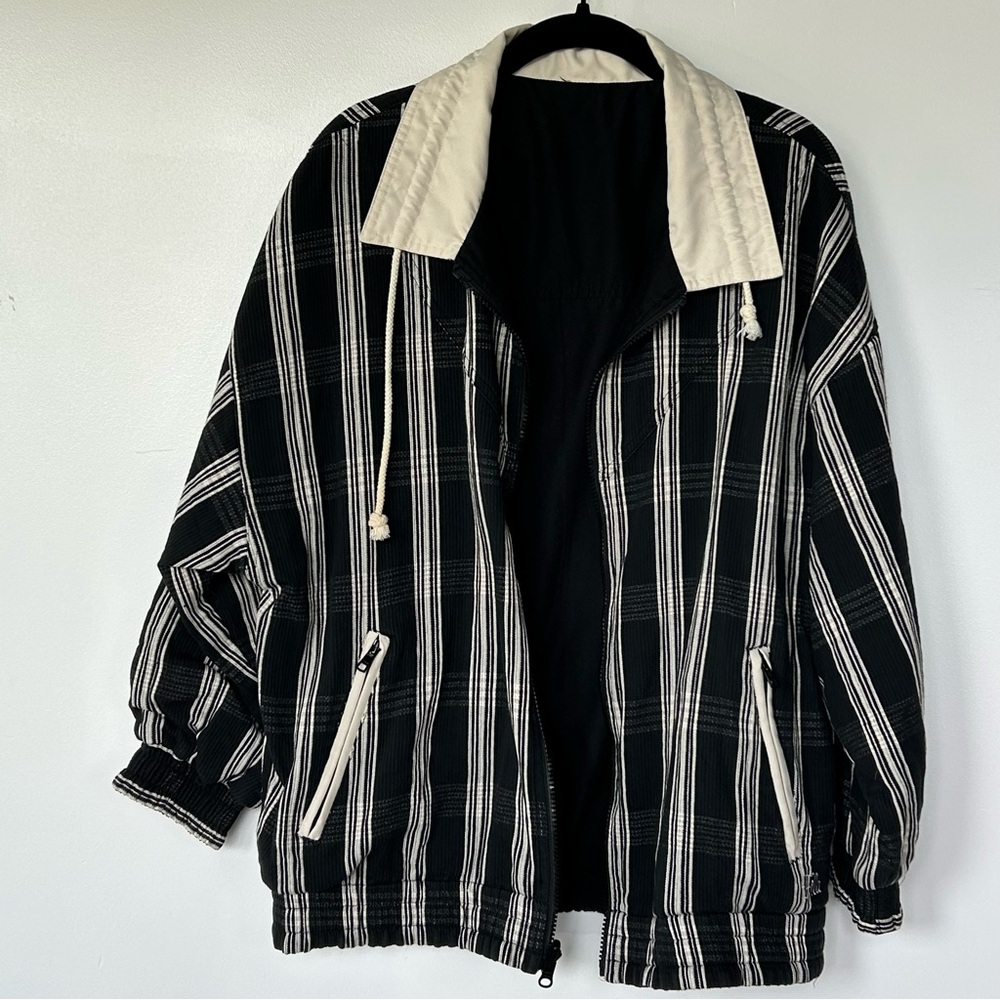 Vintage Fila Reversible Jacket with stripes Extra Large